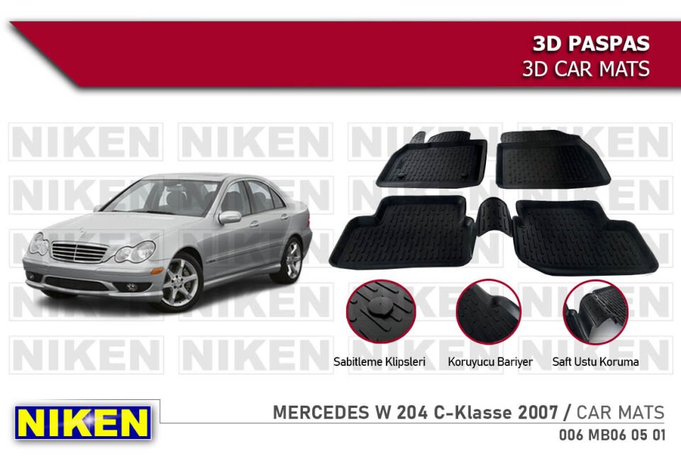 MERCEDES (W 204) C-Klasse 2007 3D PASPAS