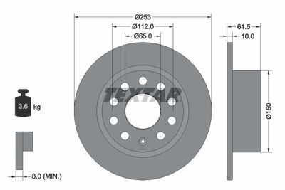 SKODA Octavia Fren Diski Arka Textar 92306603-5Q0615601C