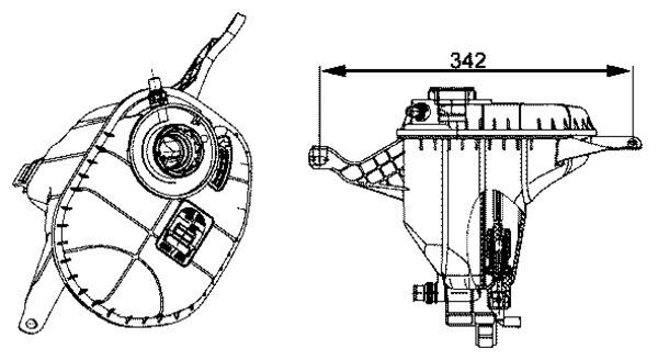 BMW F10-F11-18-F01-02 10-16 RADYATÖR YEDEK SU DEPOSU 17137647284 BEHR