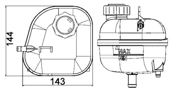 BMW MINI R50-R52-R53 01-07 RADYATÖR YEDEK SU DEPOSU 17137529273 BEHR