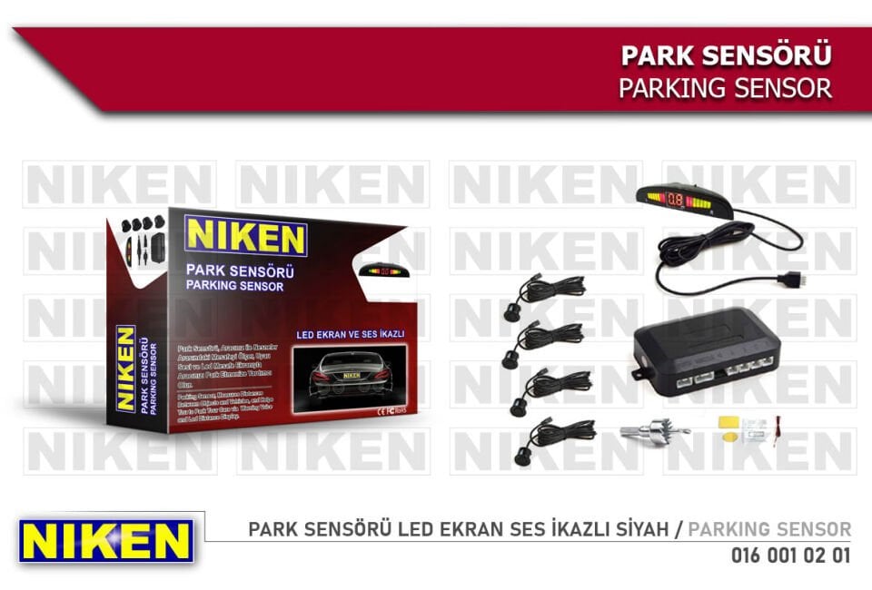 PARK SENSÖRÜ LED EKRAN SES İKAZLI SİYAH
