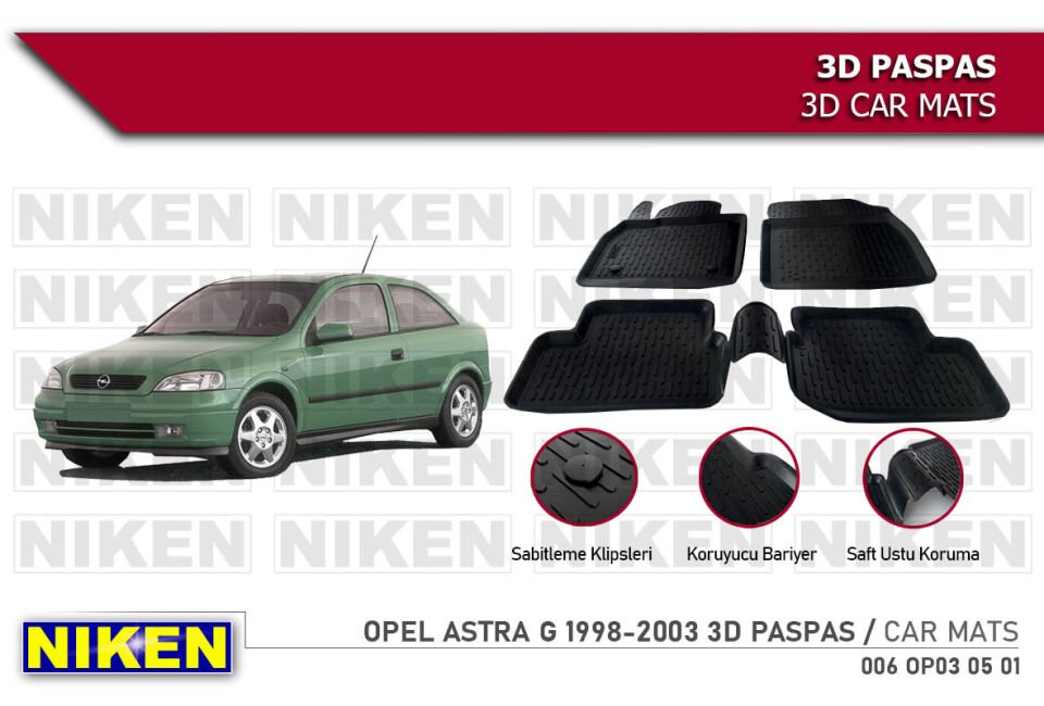 OPEL ASTRA G 1998-2003 3D PASPAS