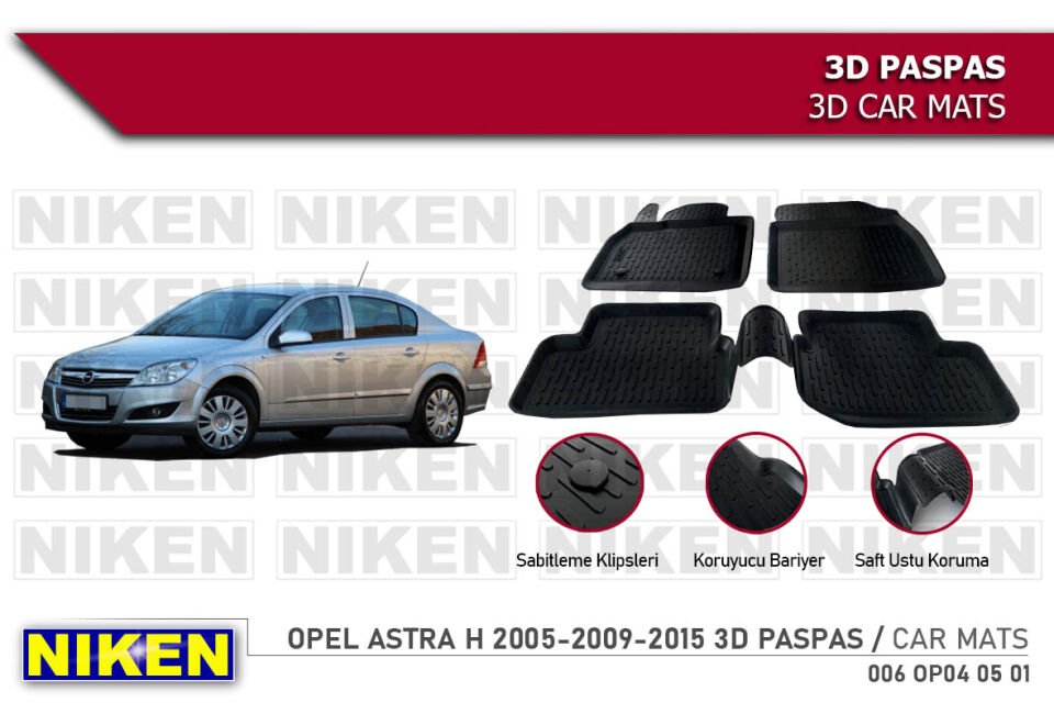 OPEL ASTRA H 2005-2009-2015 3D PASPAS