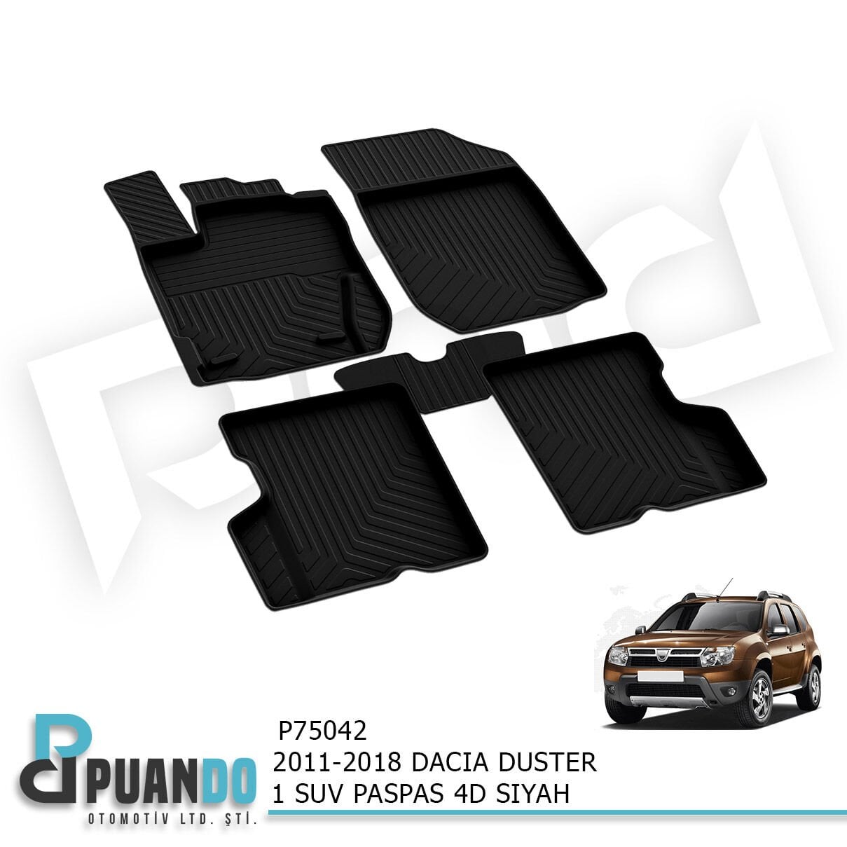 2011-2018 DACIA DUSTER 1 SUV PASPAS 4D SIYAH