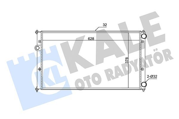 VOLKSWAGEN POLO CLASSIC-GOLF3-CORDOBA 94-01 SU RADYATÖRÜ 1H0121253P KALE
