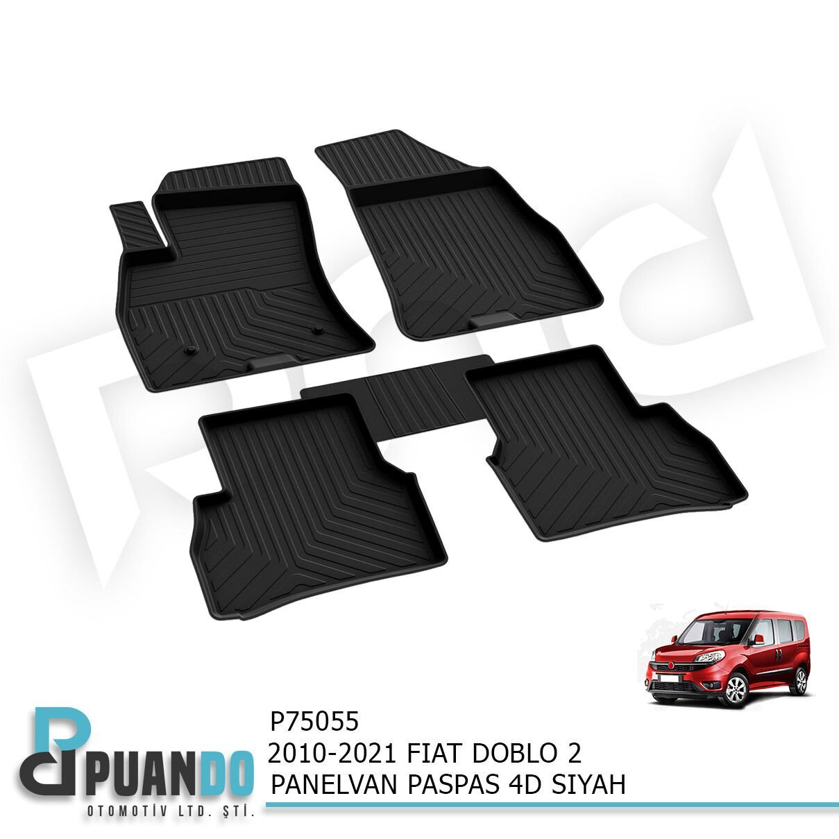2010-2021 FIAT DOBLO 2 PANELVAN PASPAS 4D SIYAH