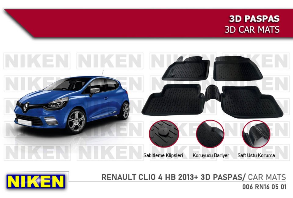 RENAULT CLIO 4 HB 2013- 3D PASPAS