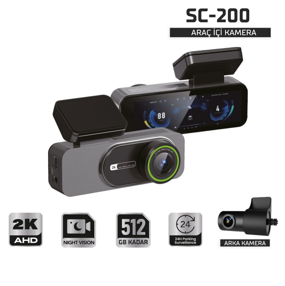 KAYIT CİHAZI 2K 2İNÇ EKRAN 2 KAMERALI