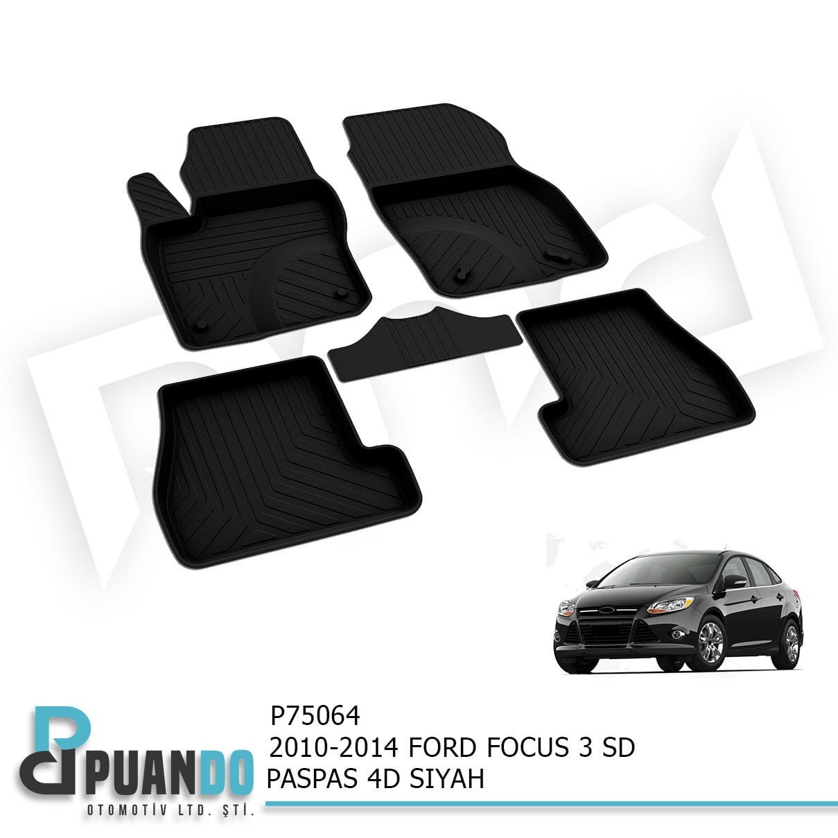 2010-2014 FORD FOCUS 3 SD PASPAS 4D SIYAH
