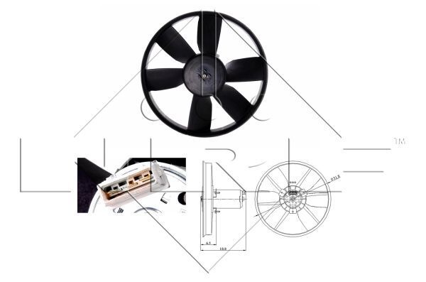 VOLKSWAGEN GOLF3-IBIZA 91- FAN MOTORU 1H0959455D NRF