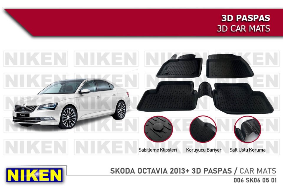 SKODA OCTAVIA 2013- 3D PASPAS