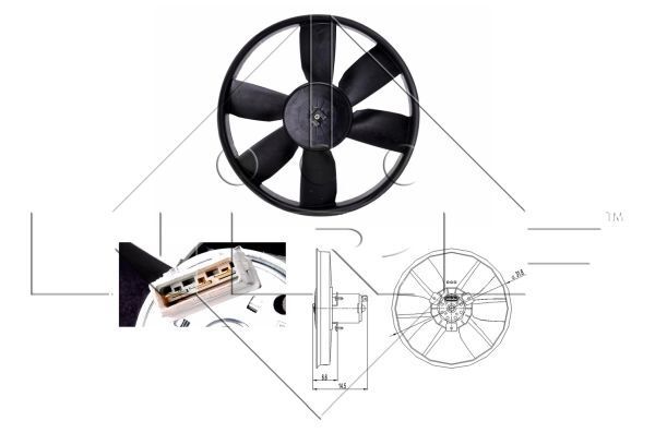 VOLKSWAGEN GOLF2-GOLF3 91- FAN MOTORU 1H0959455 NRF