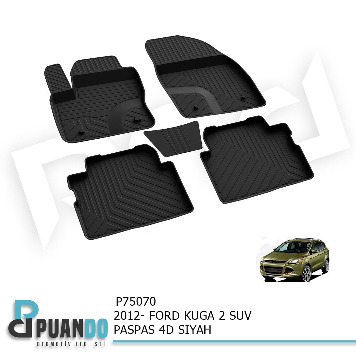 2012-2019 FORD KUGA 2 SUV PASPAS 4D SIYAH