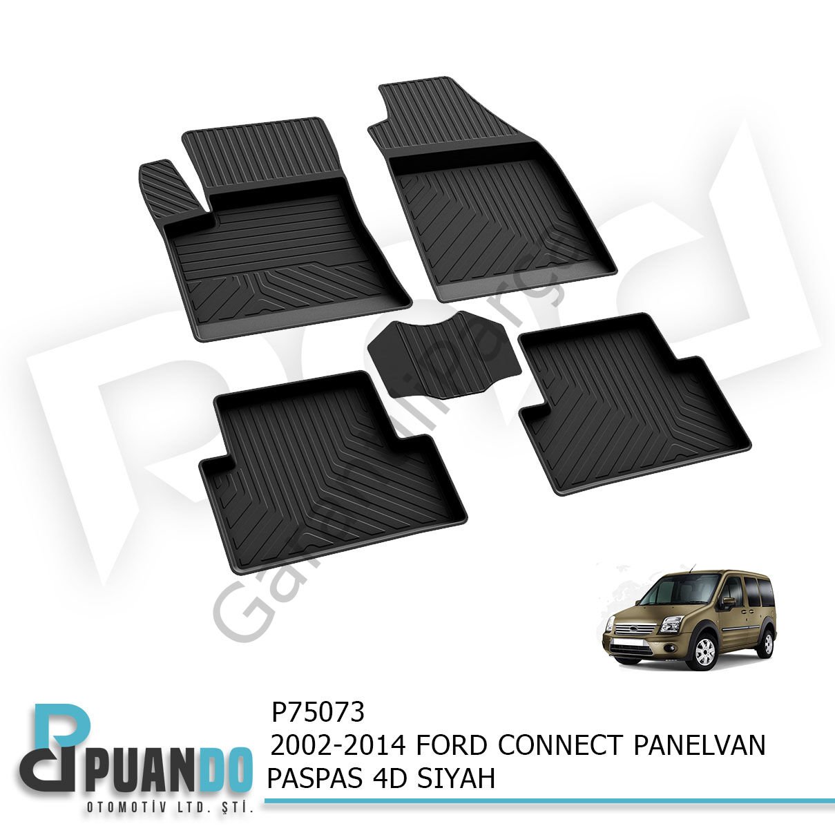 2002-2014 FORD CONNECT PANELVAN PASPAS 4D SIYAH