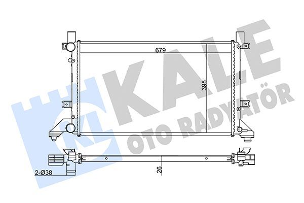 VOLKSWAGEN LT-SPRINTER 96-06 SU RADYATÖRÜ 2D0121253B KALE