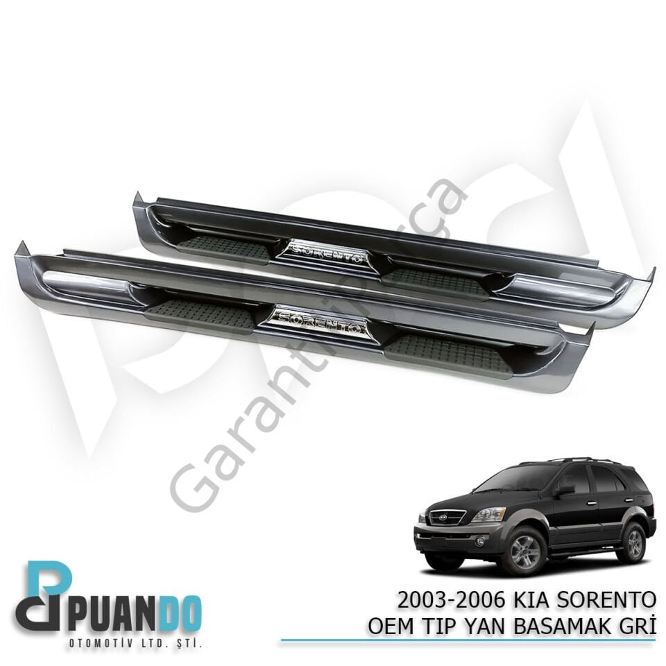 2003-2006 KIA SORENTO OEM TIP YAN BASAMAK GRI