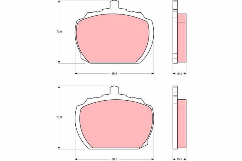 FORD TRANSIT-P100 FREN BALATASI ÖN 89VX 2K021 AA