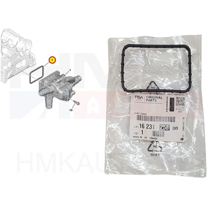 PEUGEOT FOCUS/FIESTA/206/307/308/PARTNER 03- TERMOSTAT GÖVDE CONTASI 3M5Q 9K462 BA OE-PSA