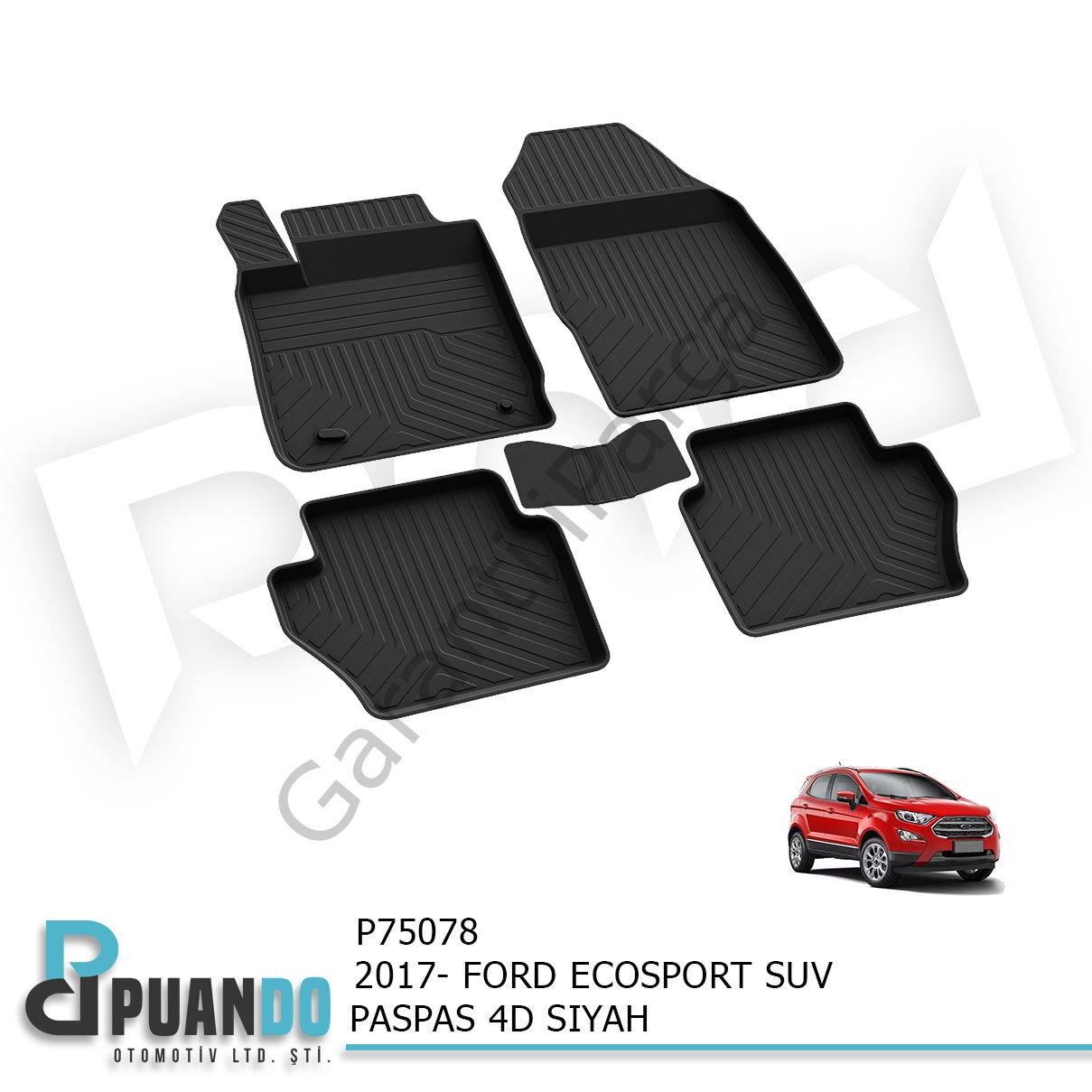 2017- FORD ECOSPORT SUV PASPAS 4D SIYAH