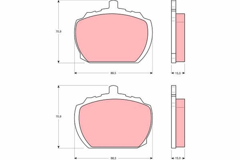 FORD TRANSIT-P100 86-91 FREN BALATASI ÖN 89VX 2K021 AA BSG