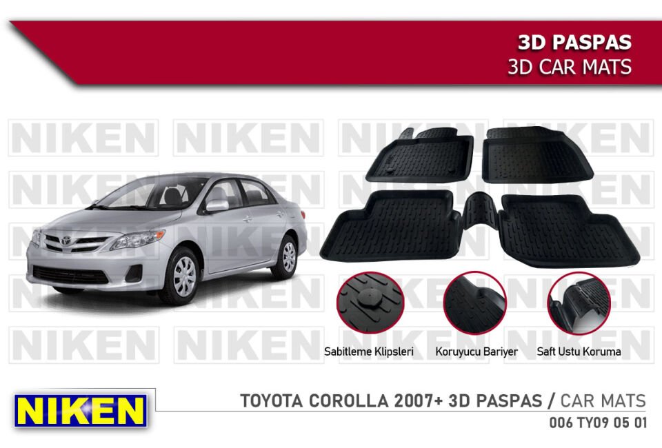 TOYOTA COROLLA 2007- 3D PASPAS