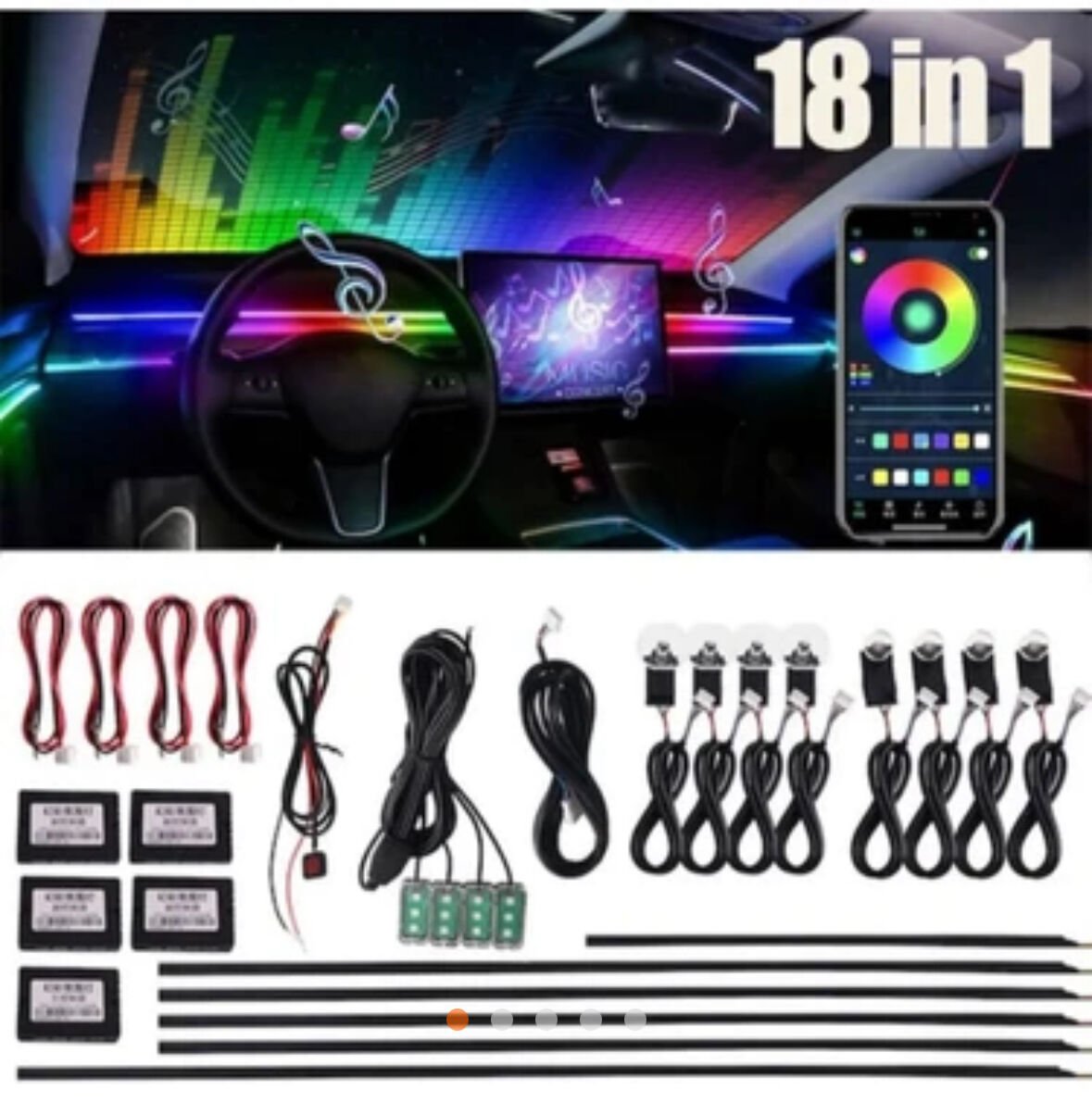 AMBİYANS AYDINLATMA LEDİ 5 Lİ KUMANDALI