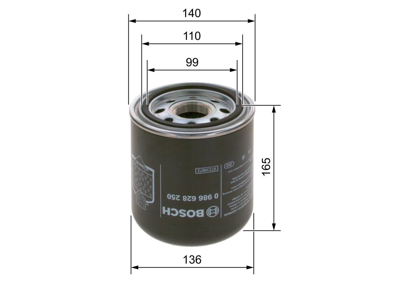AĞIR VASITA Uyumlu HAVA KURUTUCUSU KARTUSU A0004293795 BOSCH