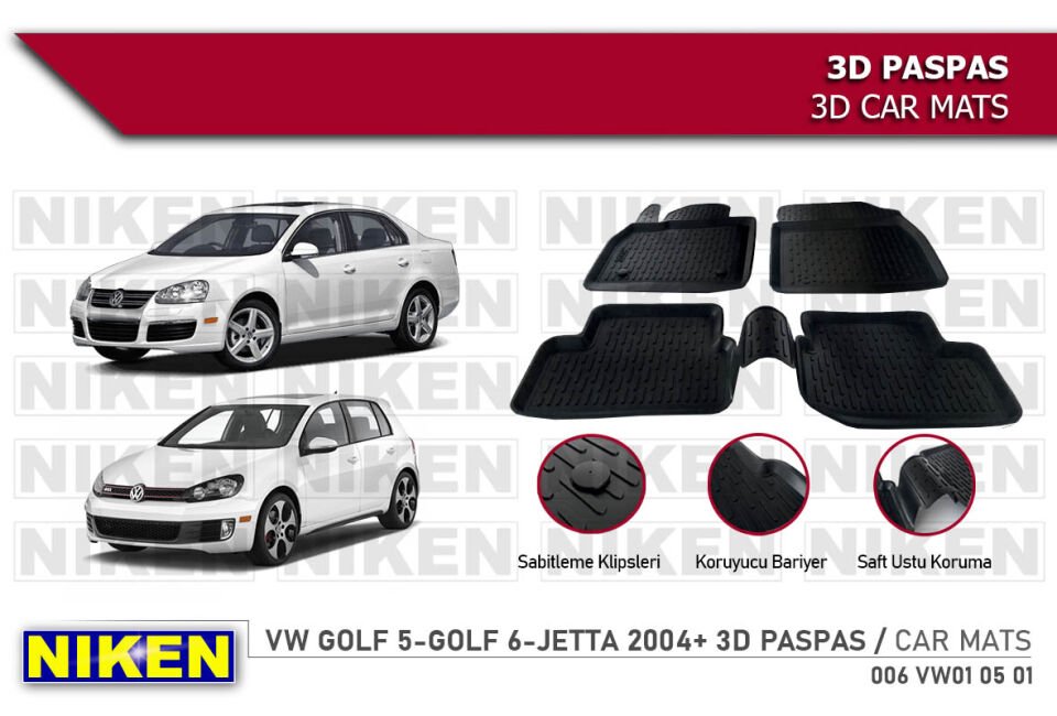 VW GOLF 5- GOLF 6 - JETTA 2004- 3D PASPAS
