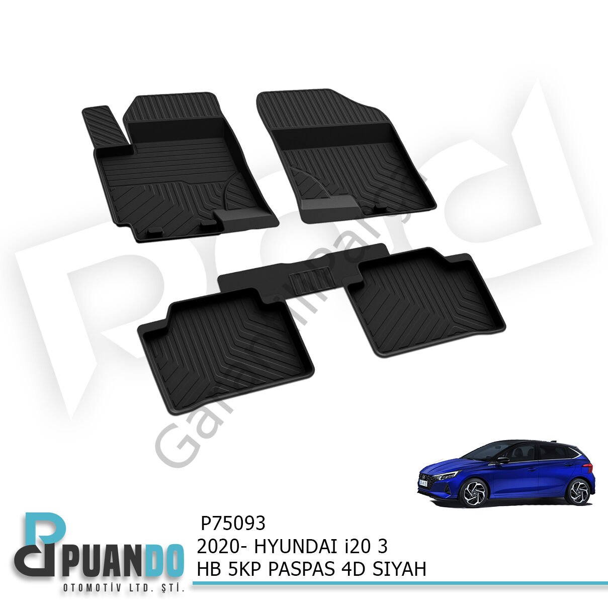 2020- HYUNDAI i20 3 HB 5KP PASPAS 4D SIYAH
