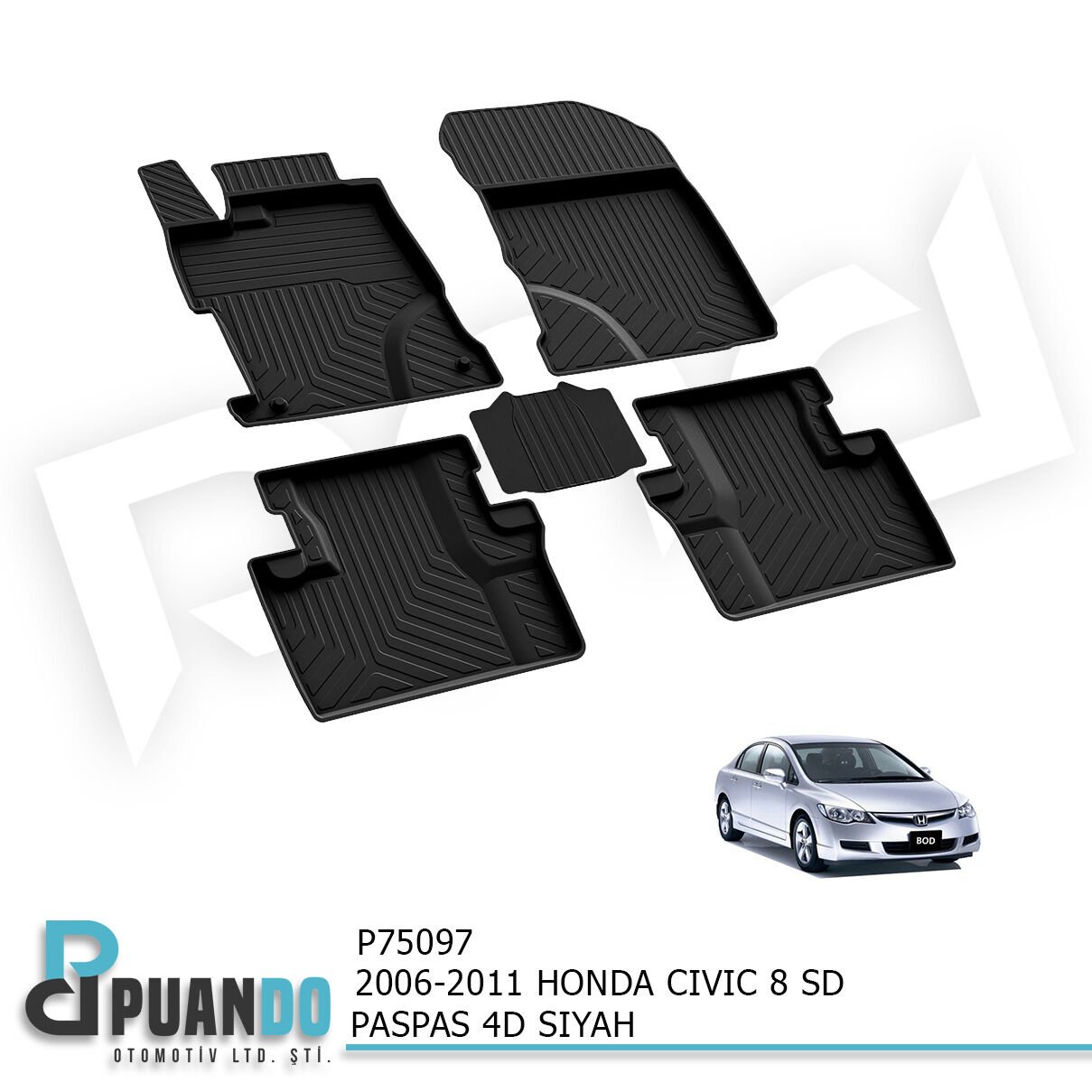 2006-2011 HONDA CIVIC 8 SD PASPAS 4D SIYAH