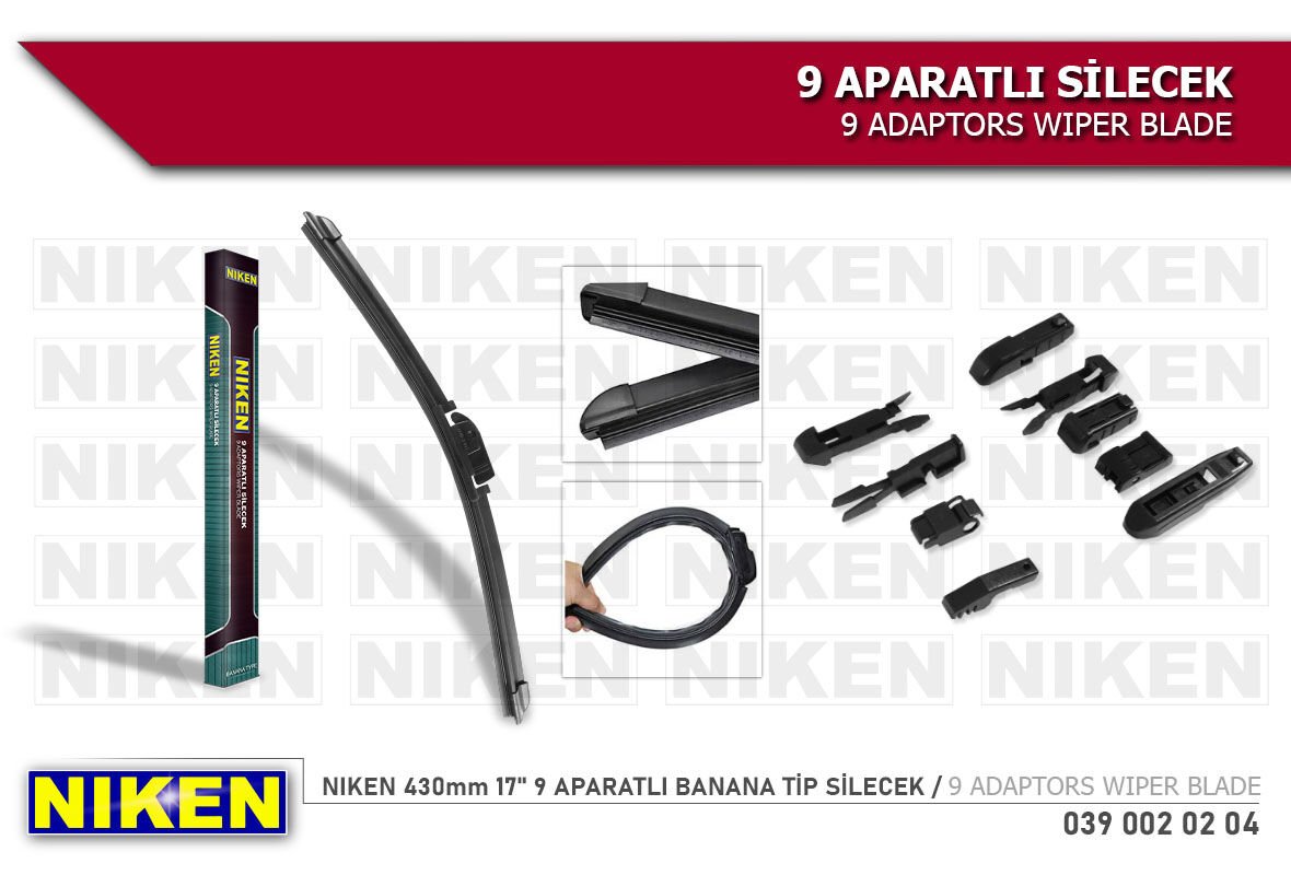 NIKEN 430mm 9 APARATLI BANANA TİP SİLECEK