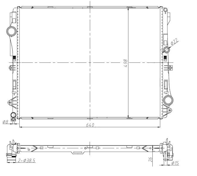 MERCEDES-BENZ W213-222-X253-238-447-VITO 13- SU RADYATÖRÜ A0995003303 NRF