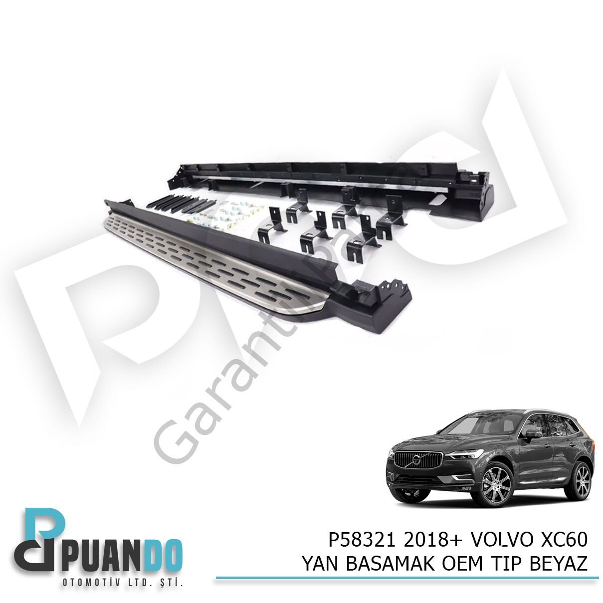 2018-2021 VOLVO XC60 YAN BASAMAK OEM TIP BEYAZ