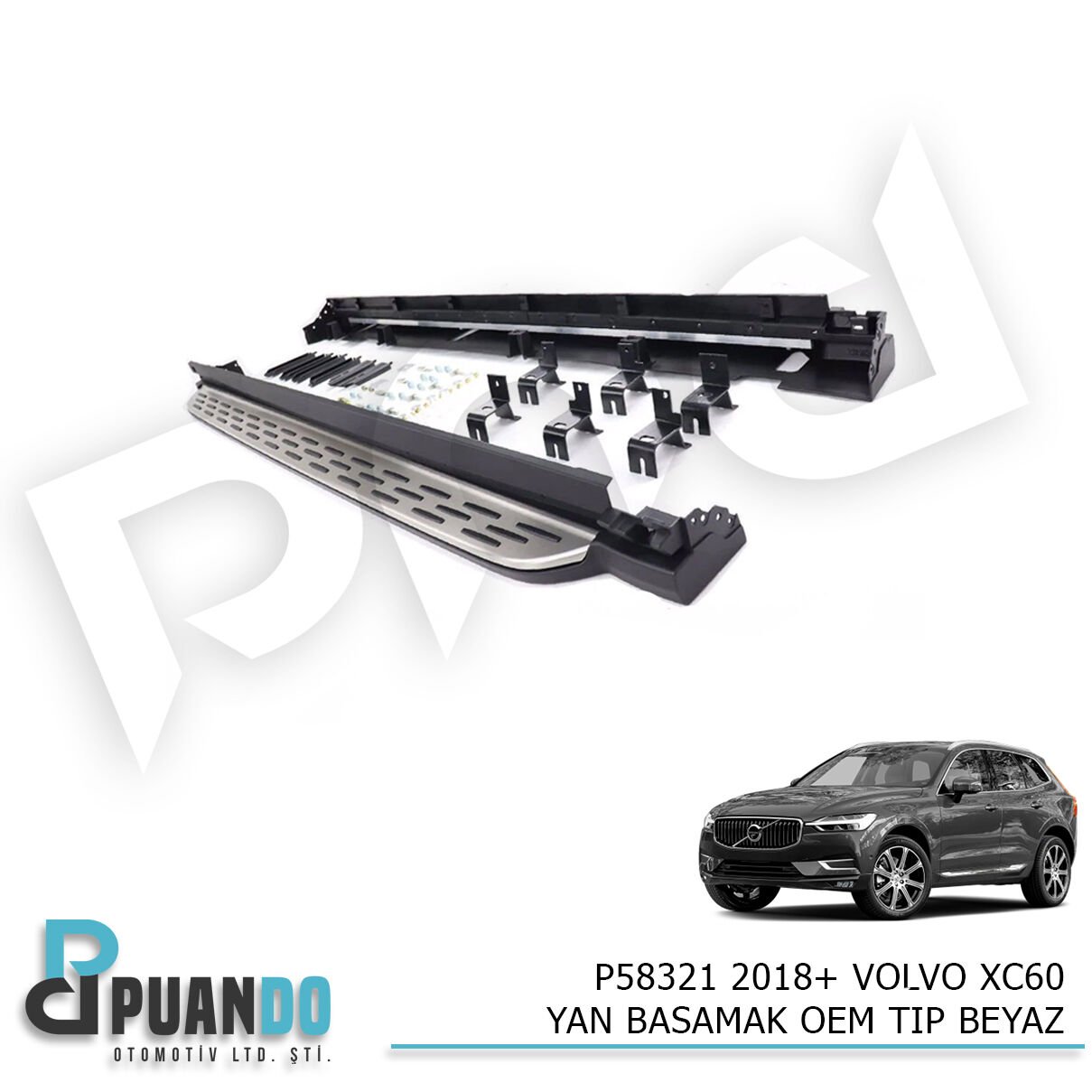 2018-2021 VOLVO XC60 YAN BASAMAK OEM TIP BEYAZ