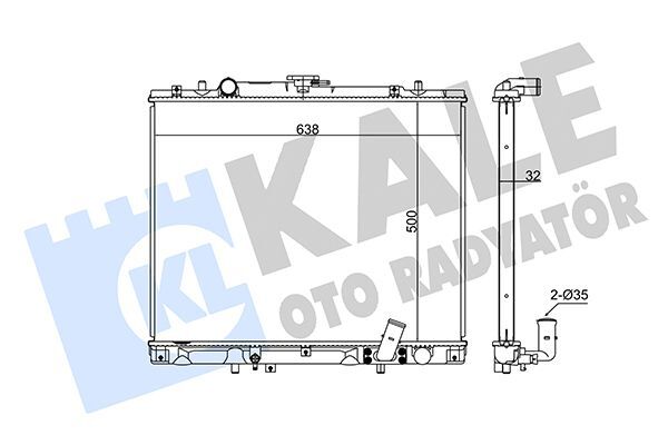 MITSUBISHI L200 (K64) 01-05 SU RADYATÖRÜ MR571147 KALE