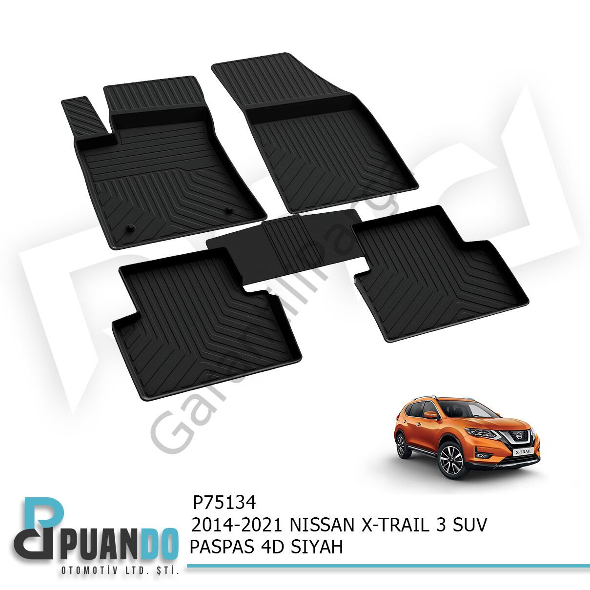 2014-2021 NISSAN X-TRAIL 3 SUV PASPAS 4D SIYAH