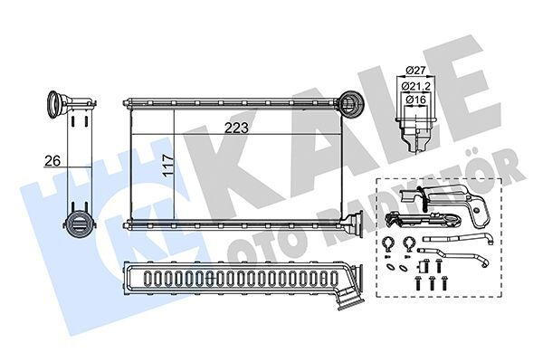CITROEN C1 / 108 07- KALORIFER RADYATÖRÜ 1611283980 / 1611284180 KALE