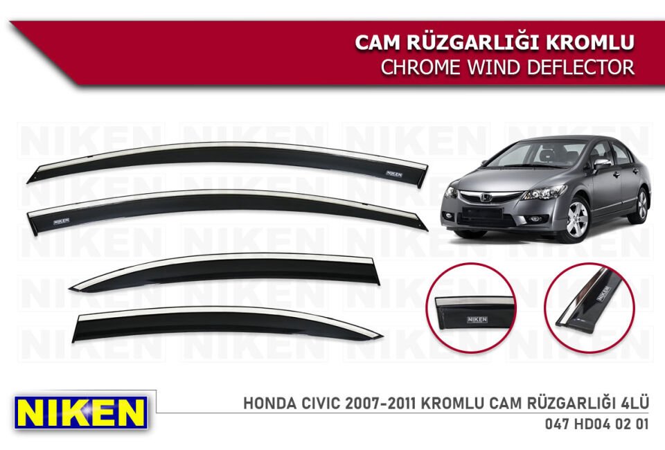 HONDA CRV 2012- KROMLU CAM RÜZGARLIĞI 4LÜ