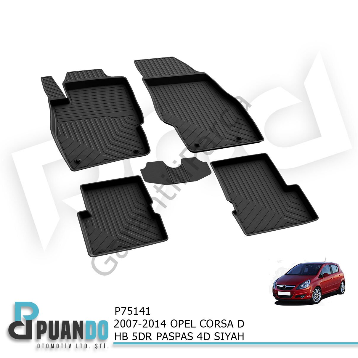 2007-2014 OPEL CORSA D HB 5KP PASPAS 4D SIYAH