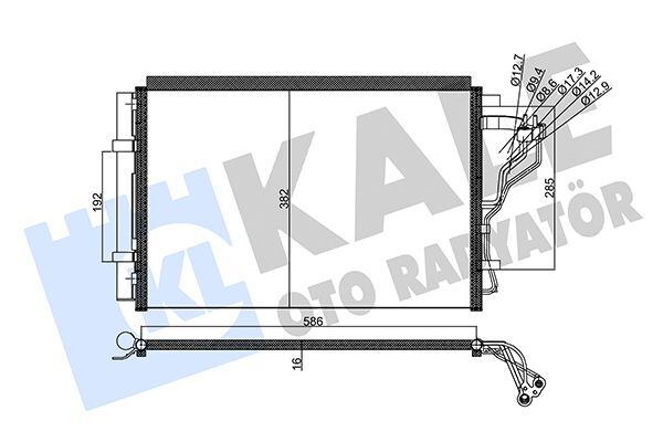 HYUNDAI ELANTRA / CERATO 11-18 KLIMA RADYATÖRÜ 976063X600 KALE