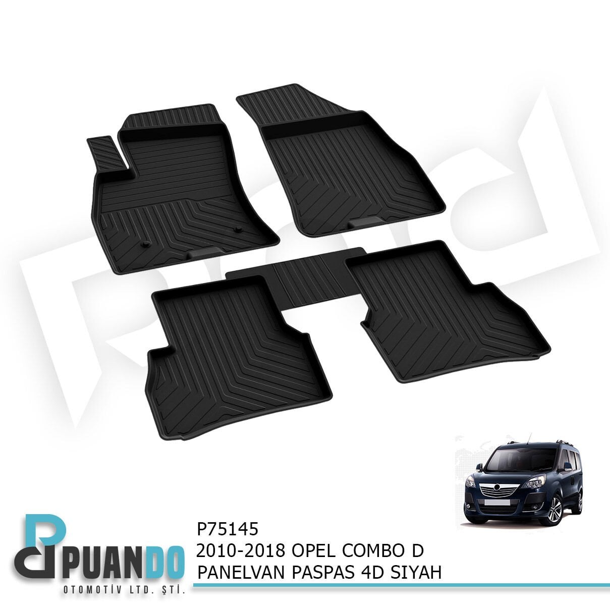 2010-2018 OPEL COMBO D PASPAS 4D SIYAH