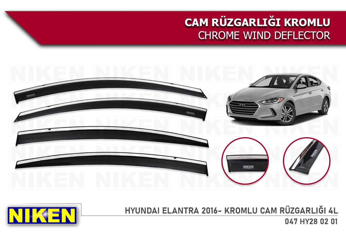 HYUNDAI I30 2017- KROMLU CAM RÜZGARLIĞI 4LÜ
