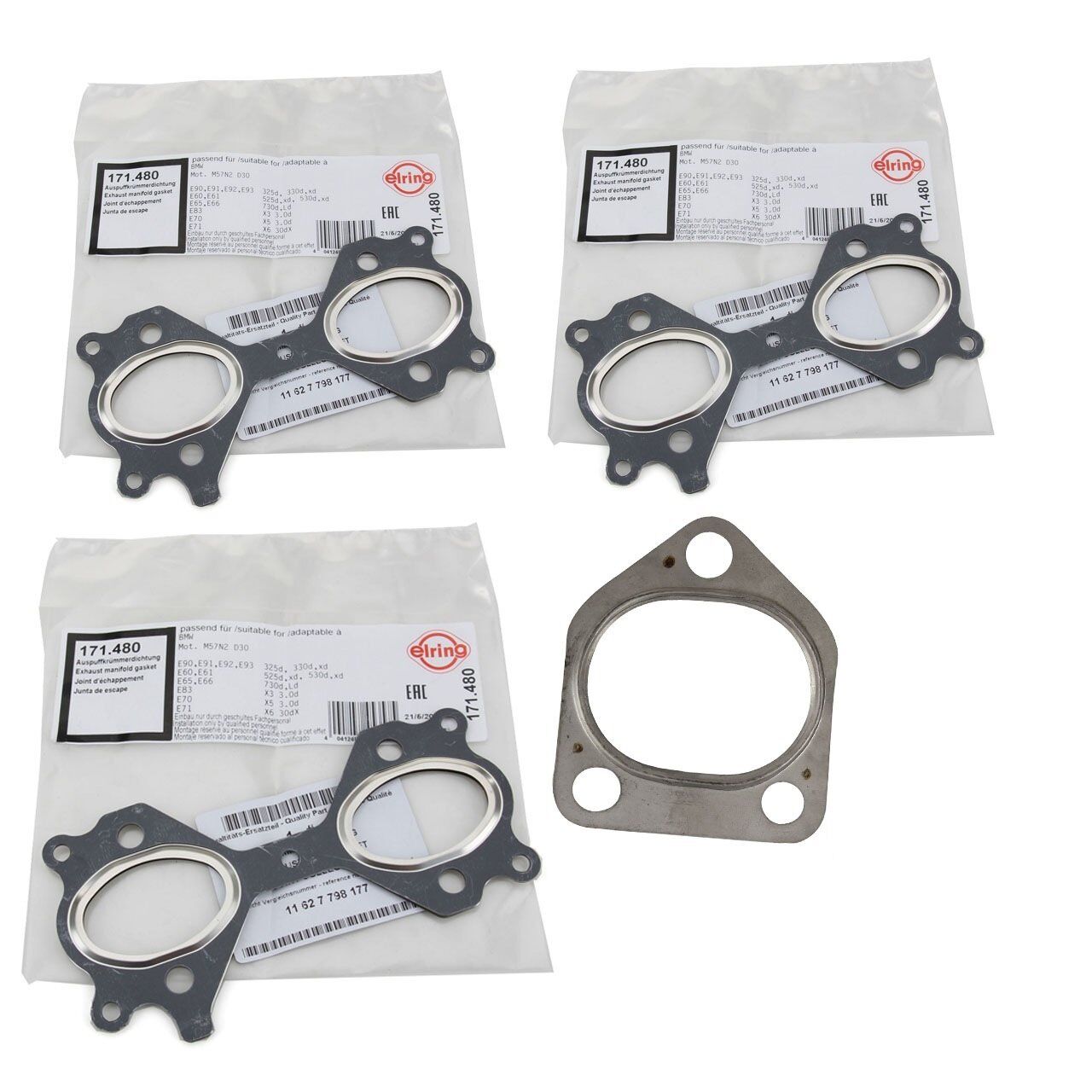 BMW E87-46-90-91-E60-61-65-X3-X5 05-12 TURBO CONTASI 11627795266 ELRING