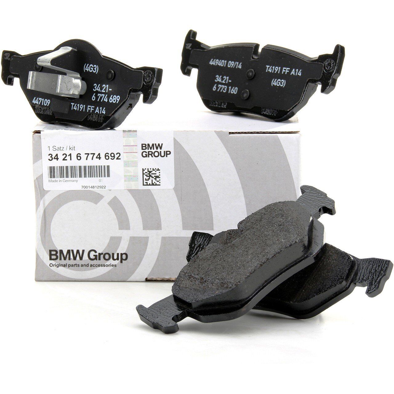 BMW E81-E82-E87-E88-E90-E90 LCI-E91-E91 LCI-E92-E92 LCI-E93-E93 LCI-X1 E84 05-15 FREN BALATASI ARKA 34216774692 FERODO