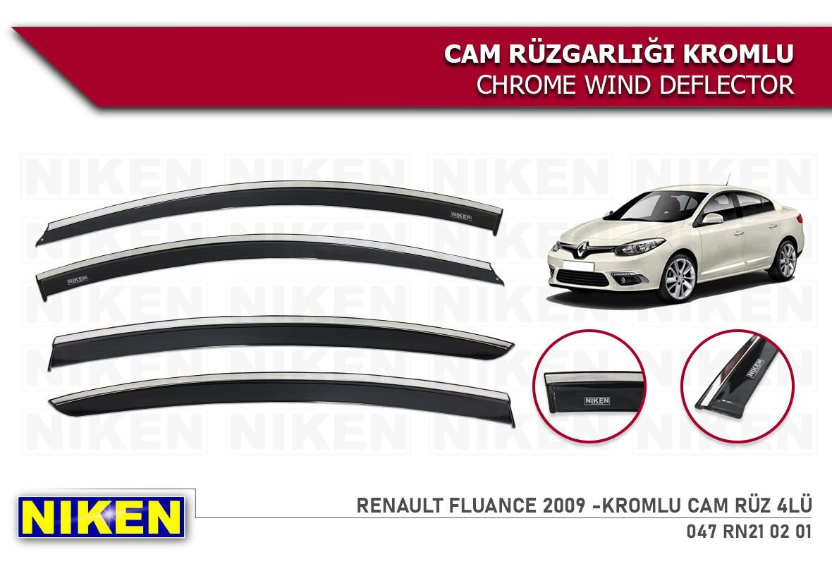 RENAULT MEGANE 3 2011-2015 KROMLU CAM RÜZ 4LÜ
