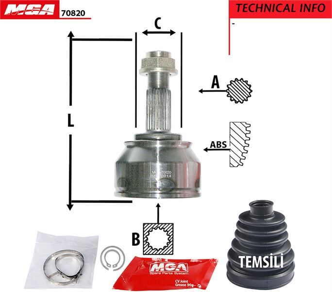 FIAT DOBLO III 10- AKS KAFASI DIS 46307914 BSG