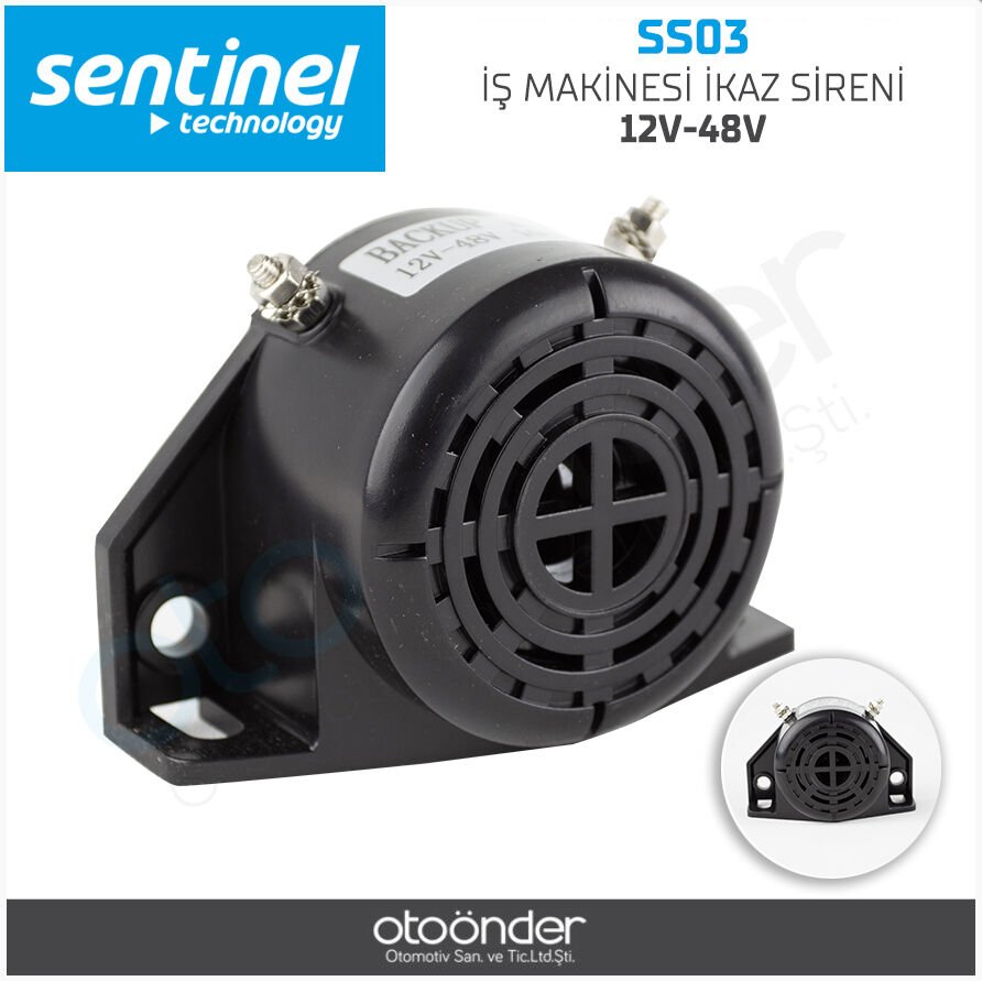 GERİ VİTES SİRENİ - İŞ MAKİNESİ İKAZ SİRENİ 12V-48V
