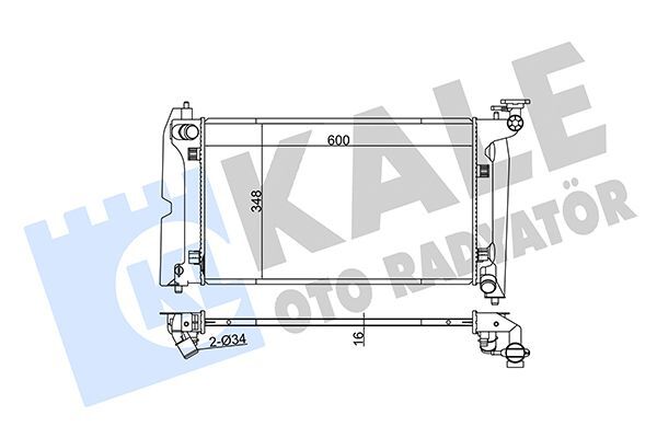 TOYOTA COROLLA (E12) : AVENSIS (T25) 1.6 vb. 02-06 SU RADYATÖRÜ 16400-0D200 KALE
