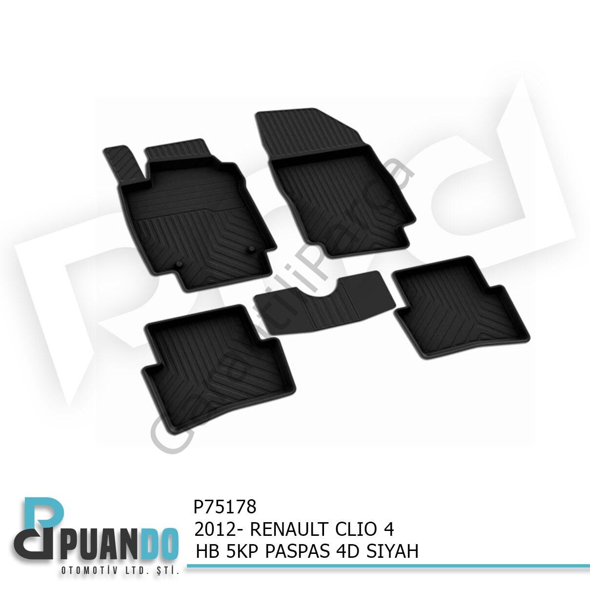 2012- RENAULT CLIO 4 HB 5KP PASPAS 4D SIYAH