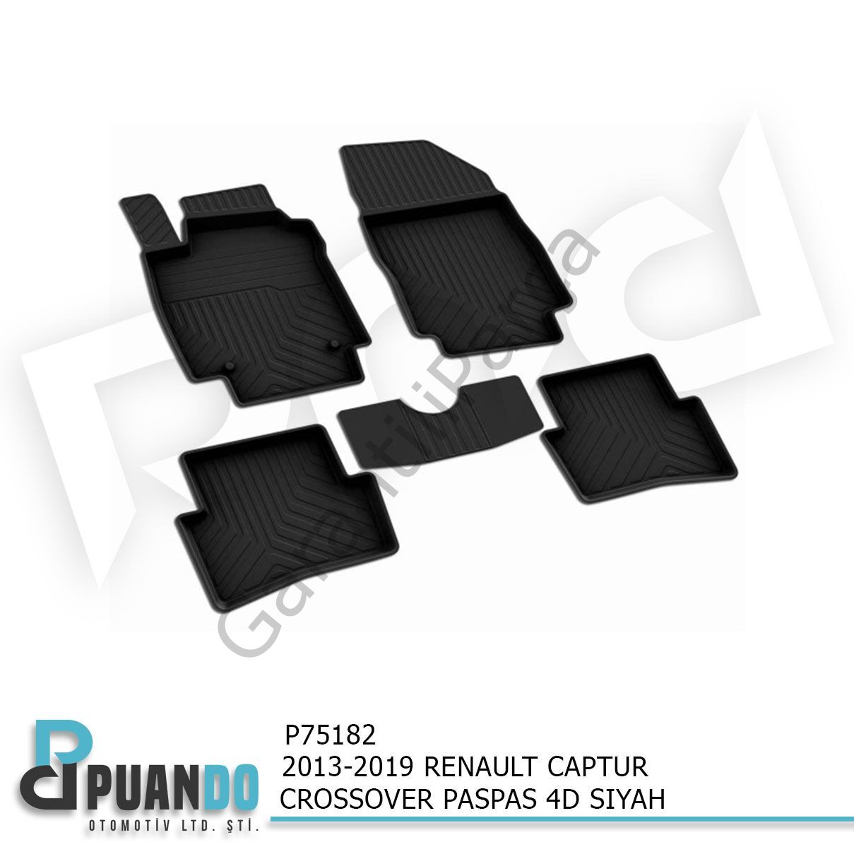 2013-2019 RENAULT CAPTUR CROSSOVER PASPAS 4D SIYAH